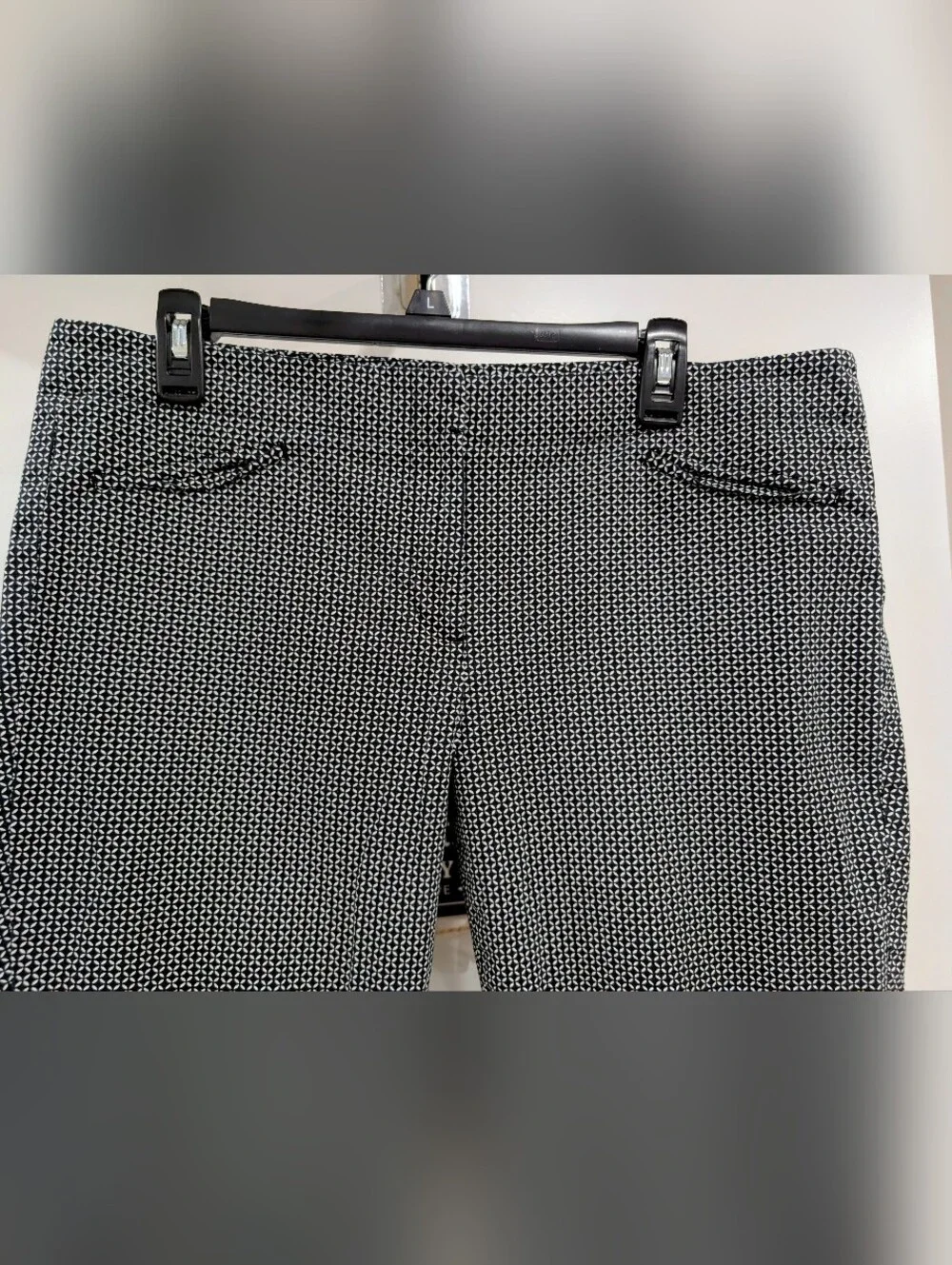 J. Jill Black and White Micro-Patterned Women's Dress Pants Size 14 Like New! - Picture 2 of 5